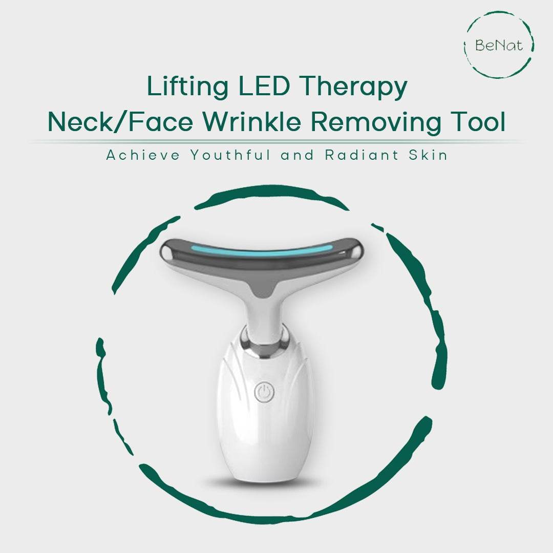 Neck Face Wrinkle Removing Tool with LED light therapy for youthful skin