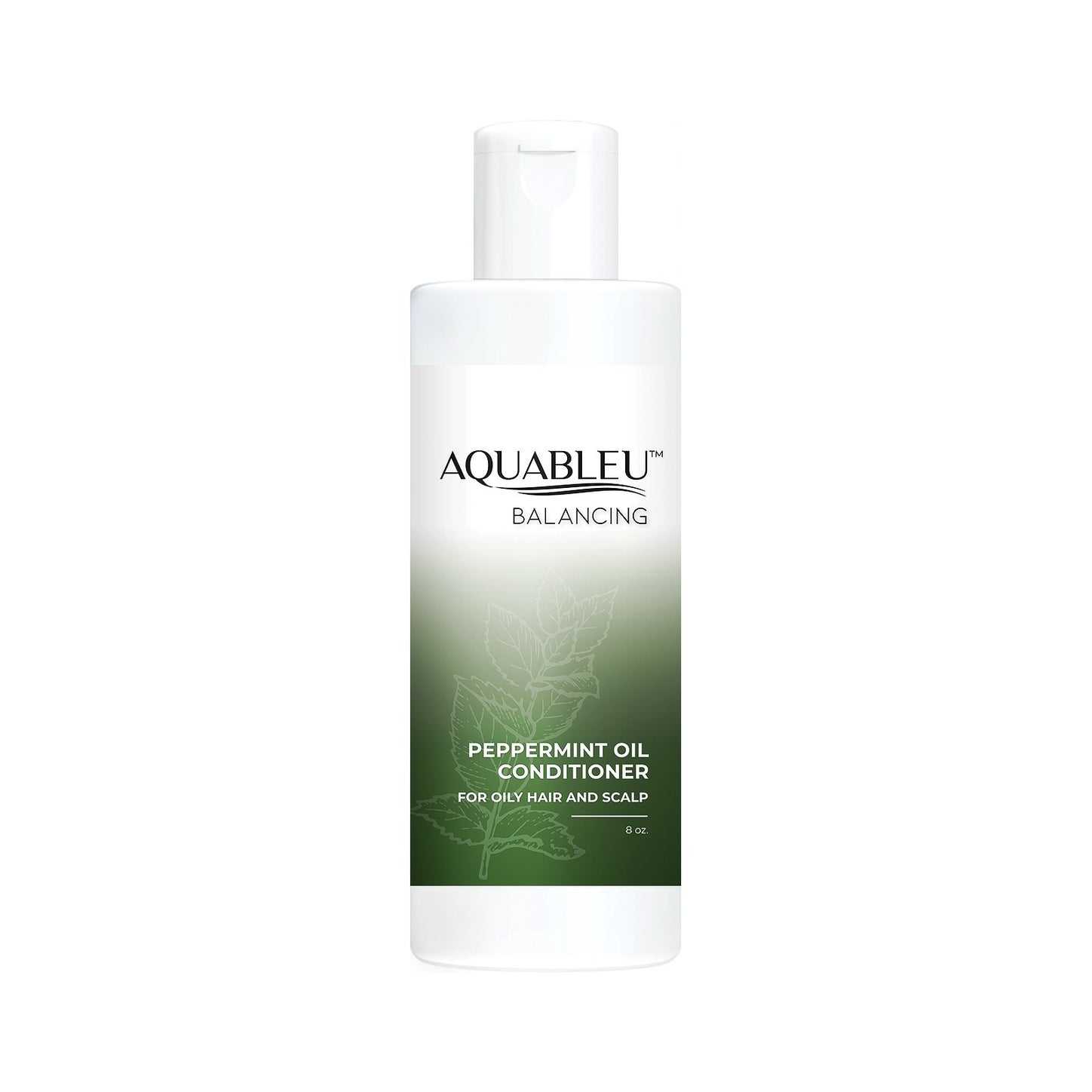 Aquableu Peppermint Oil Conditioner 8oz bottle for oily hair and scalp balance