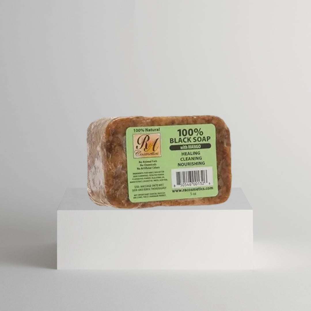 African Black Soap bar 5 oz natural healing and cleansing skincare product