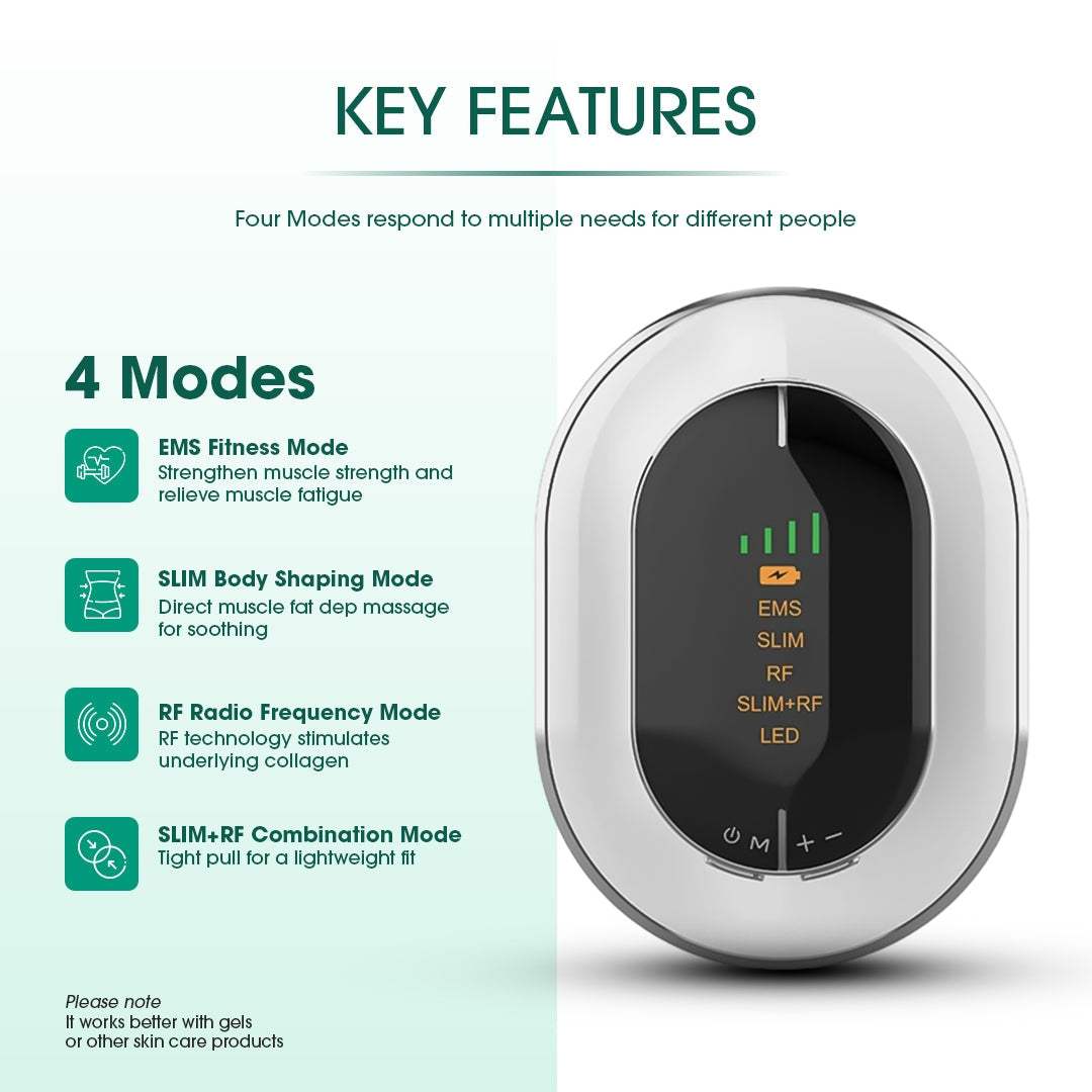 Advanced Body Contouring Device with EMS, Slim Body Shaping, RF Radio Frequency, and Combination Modes for muscle toning and skin tightening
