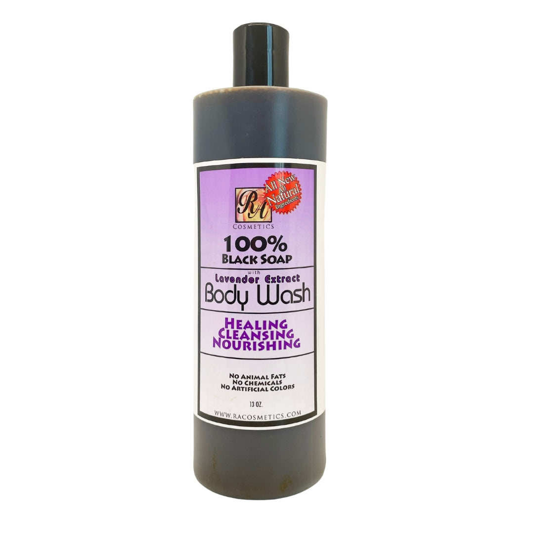 African Black Soap Body Wash - Lavender, 16oz