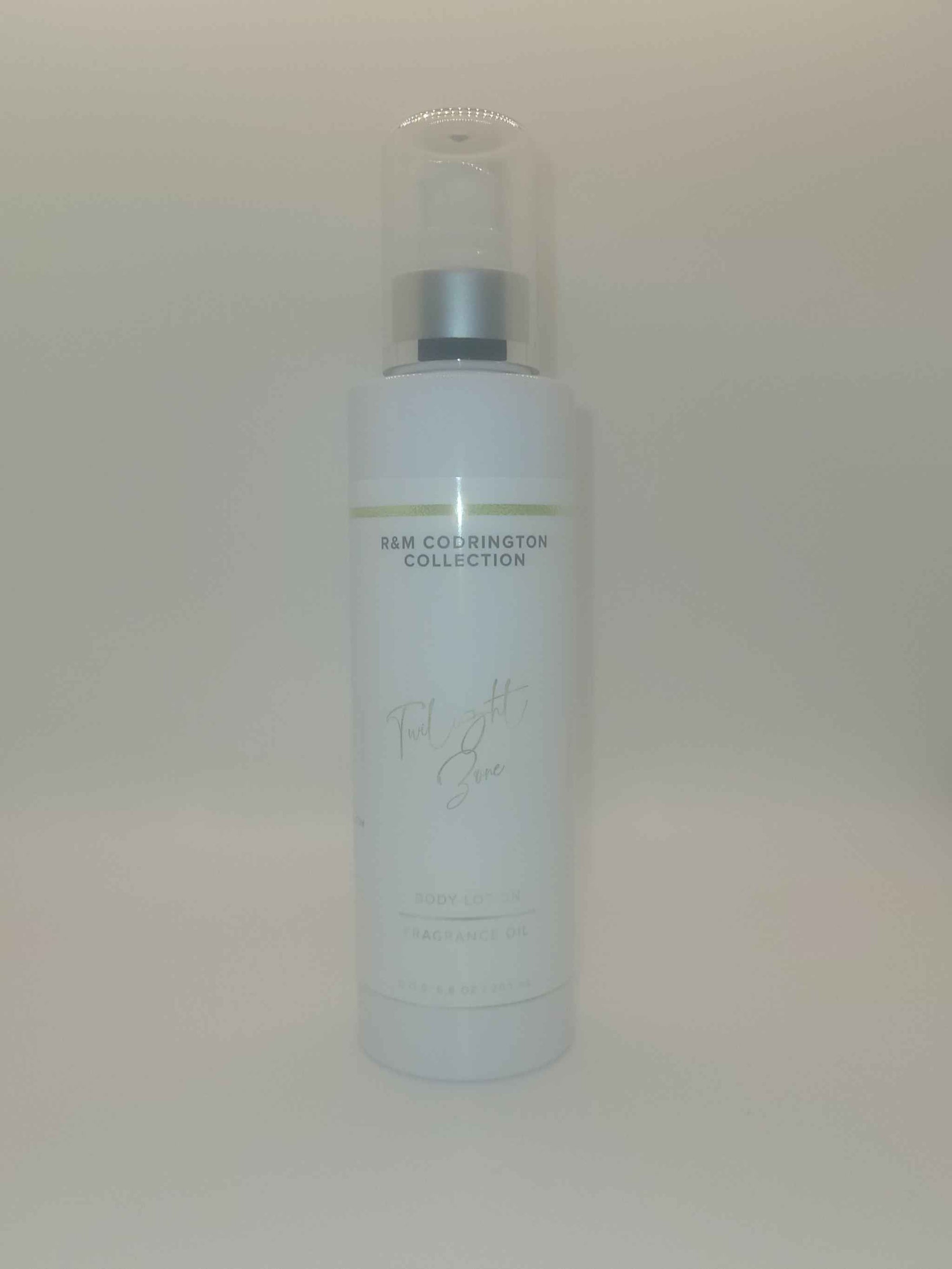 Twilight Zone Lotion moisturizing daily body lotion with aloe vera and fragrance in white pump bottle