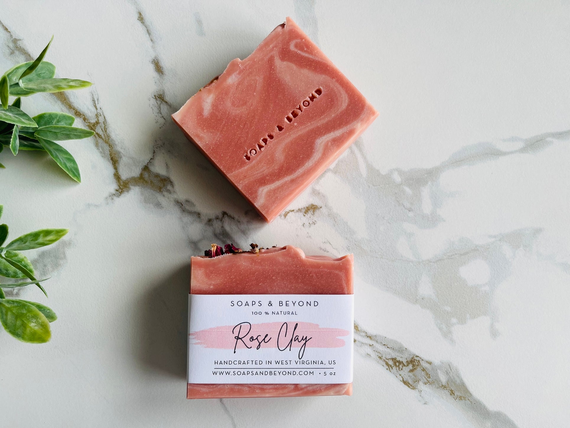 Rose Clay Soap Bar 100% Natural.