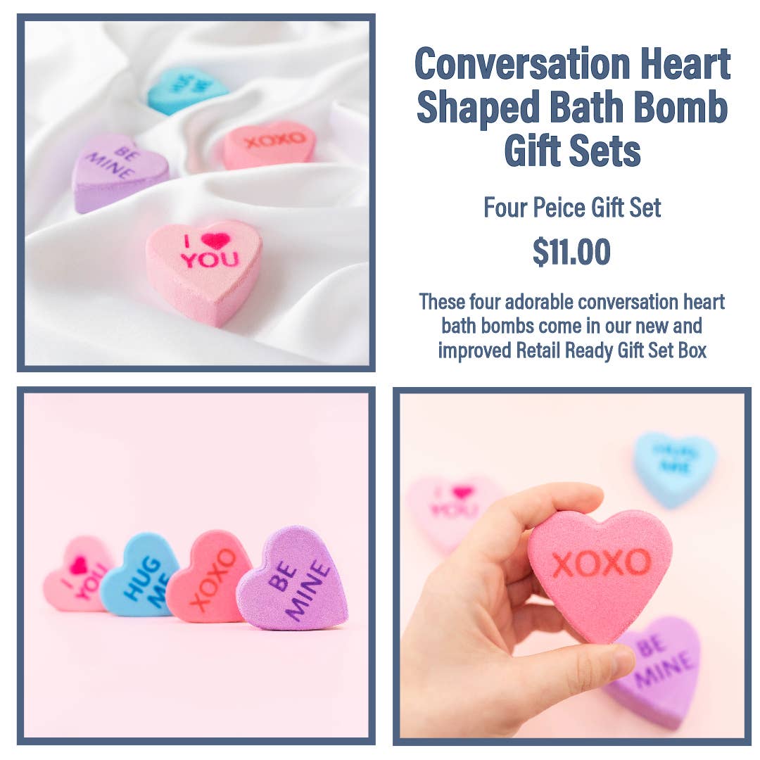 Bath Bomb | Gift Set | Four Bath Bomb | Heart | Hearts