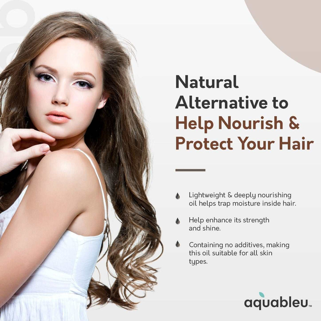 Fractionated liquid coconut oil for nourishing and protecting hair, lightweight and suitable for all skin types