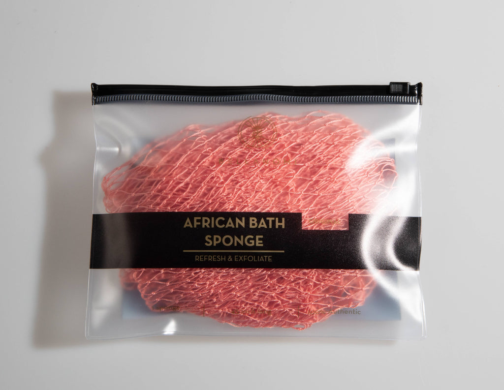 African Exfoliating Net Sponge (FOR SENSITIVE SKIN) 45" Long: PINEAPPLE
