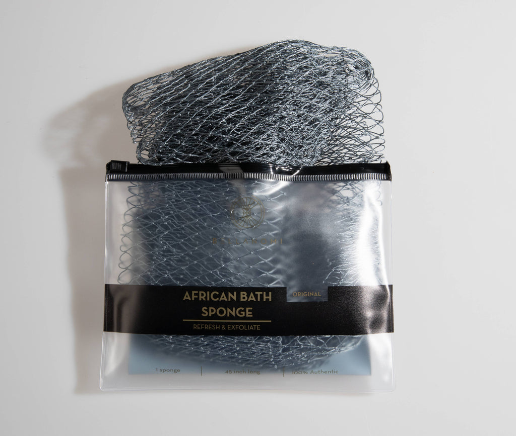 African Exfoliating Net Sponge (FOR SENSITIVE SKIN) 45" Long: PINEAPPLE