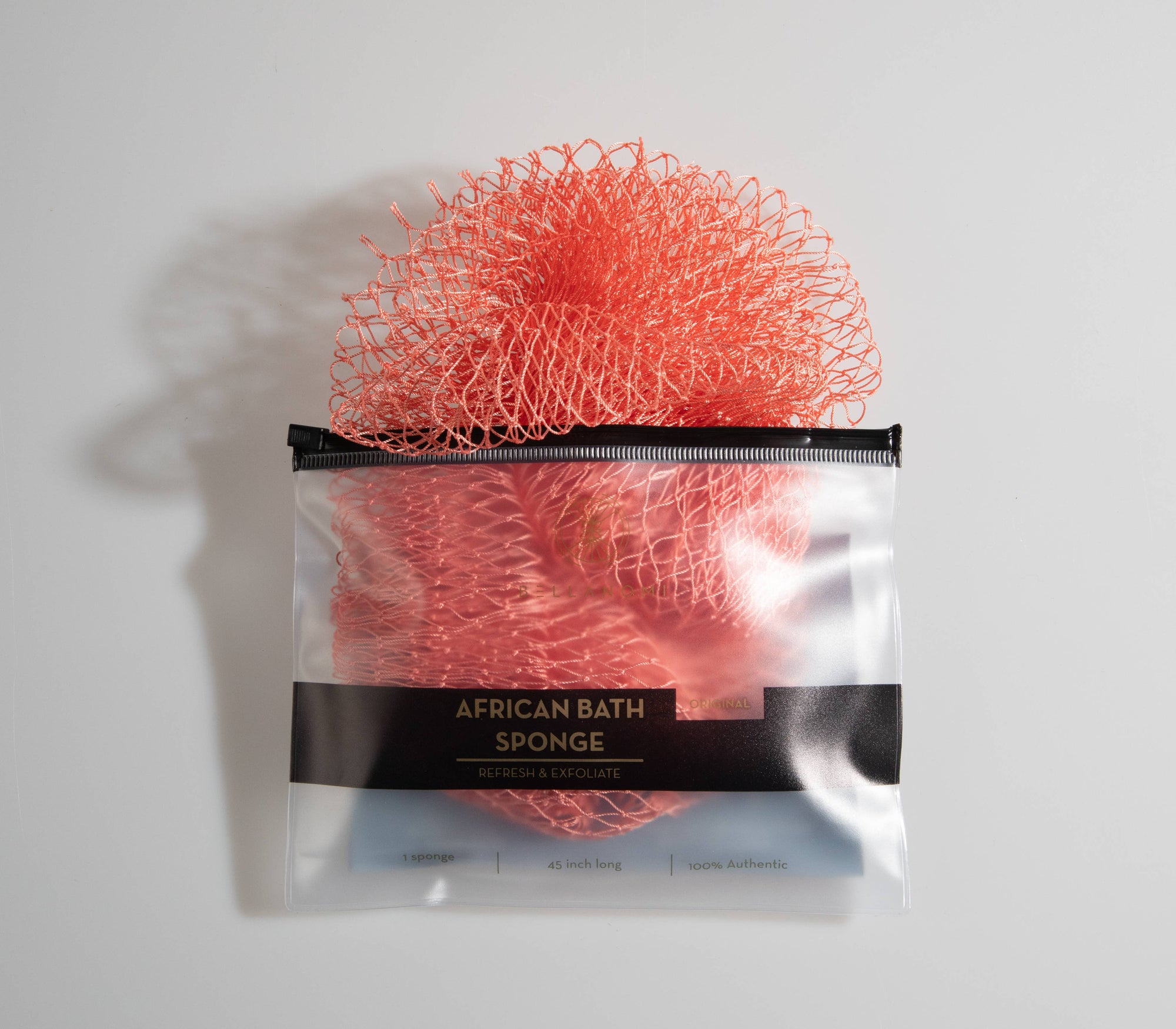 African Exfoliating Net Sponge (FOR SENSITIVE SKIN) 45" Long: PINEAPPLE