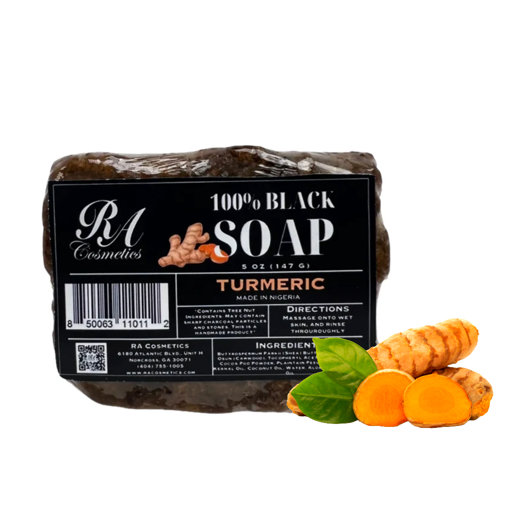 African Black Soap Bar - Turmeric Oil  5 oz