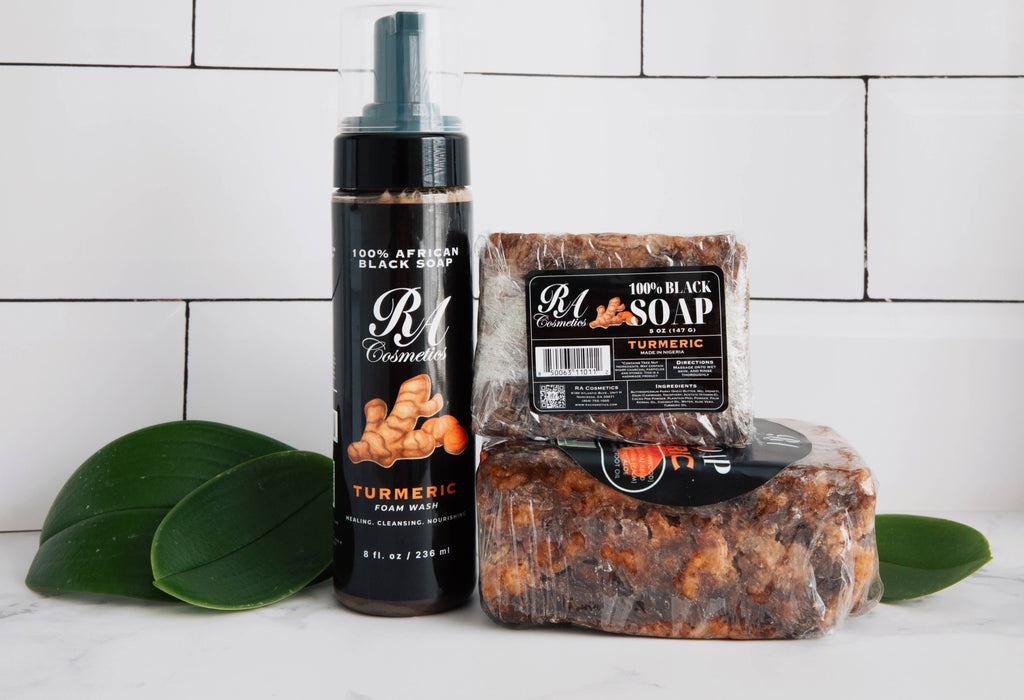 African Black Soap Bar - Turmeric Oil  5 oz