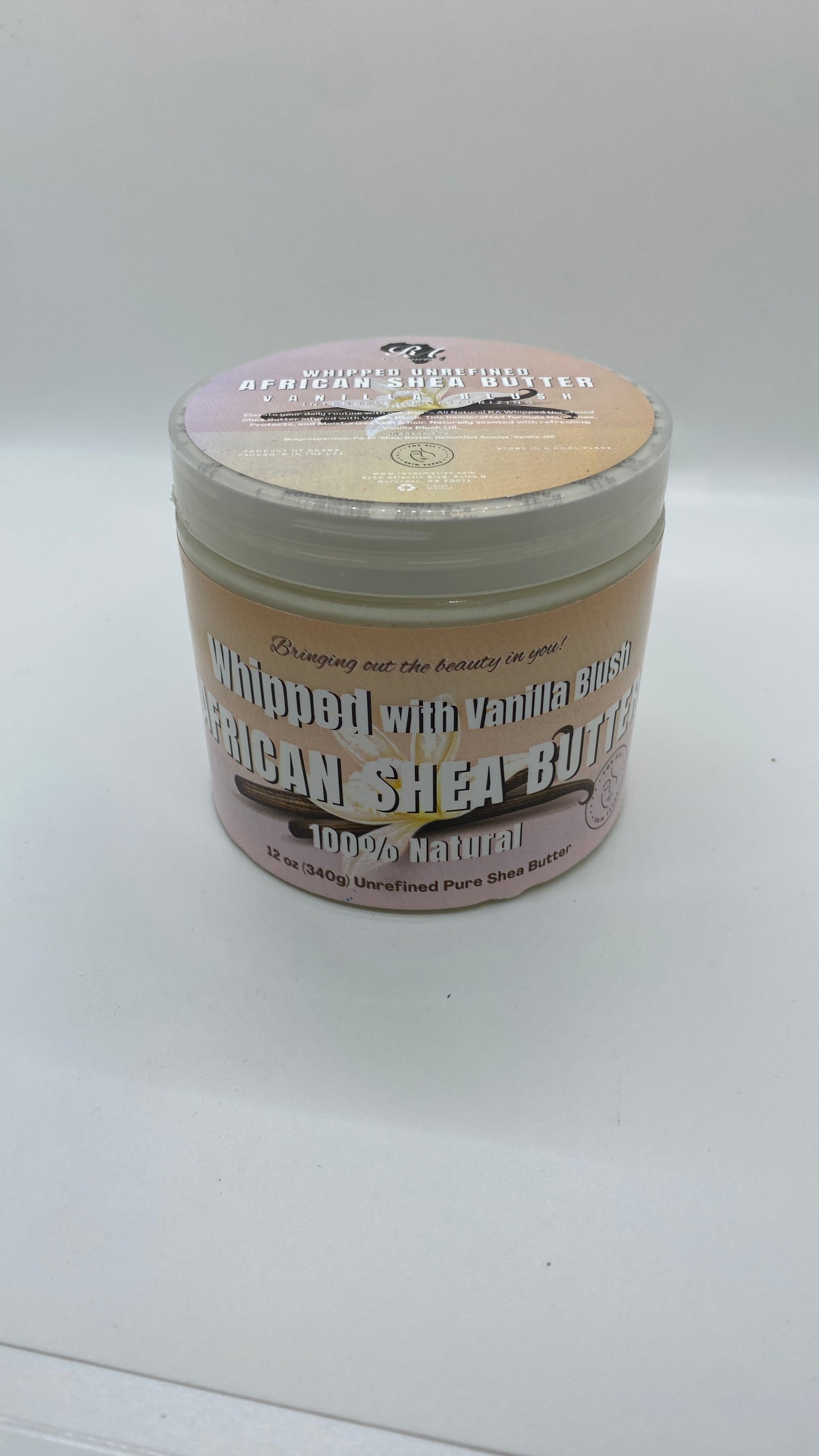 100% African Ivory Shea Butter Whipped Vanilla Blush 12 oz