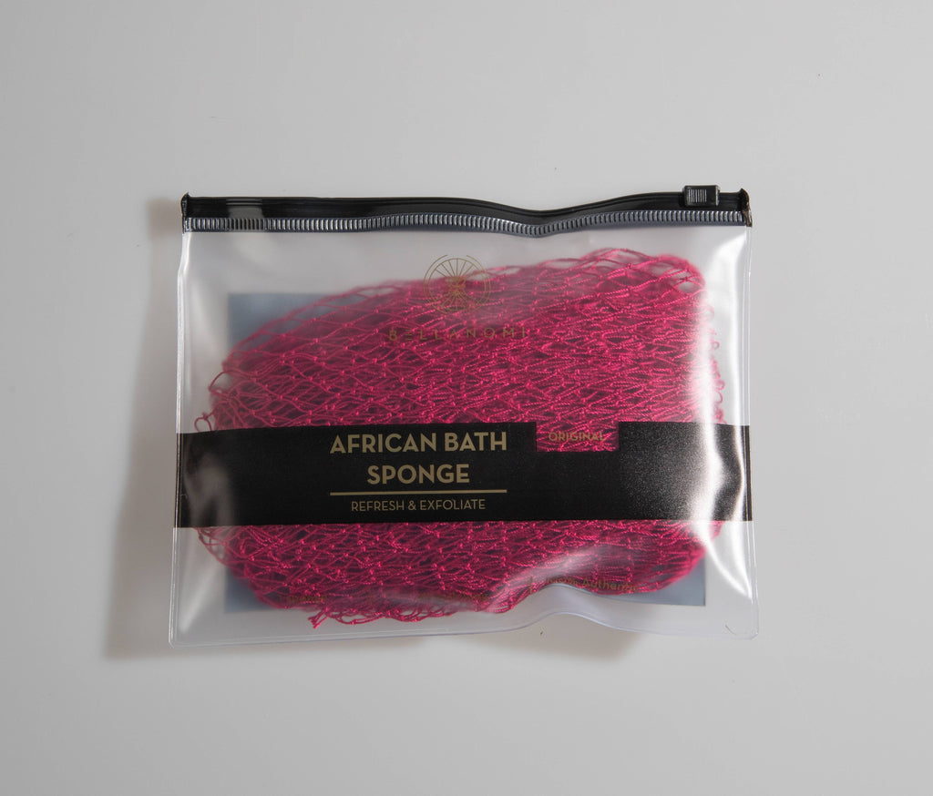 African Exfoliating Net Sponge (FOR SENSITIVE SKIN) 45" Long: PINEAPPLE