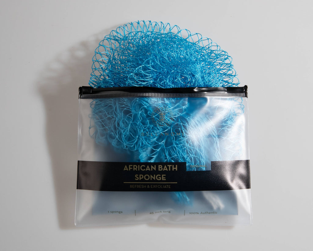 African Exfoliating Net Sponge (FOR SENSITIVE SKIN) 45" Long: PINEAPPLE