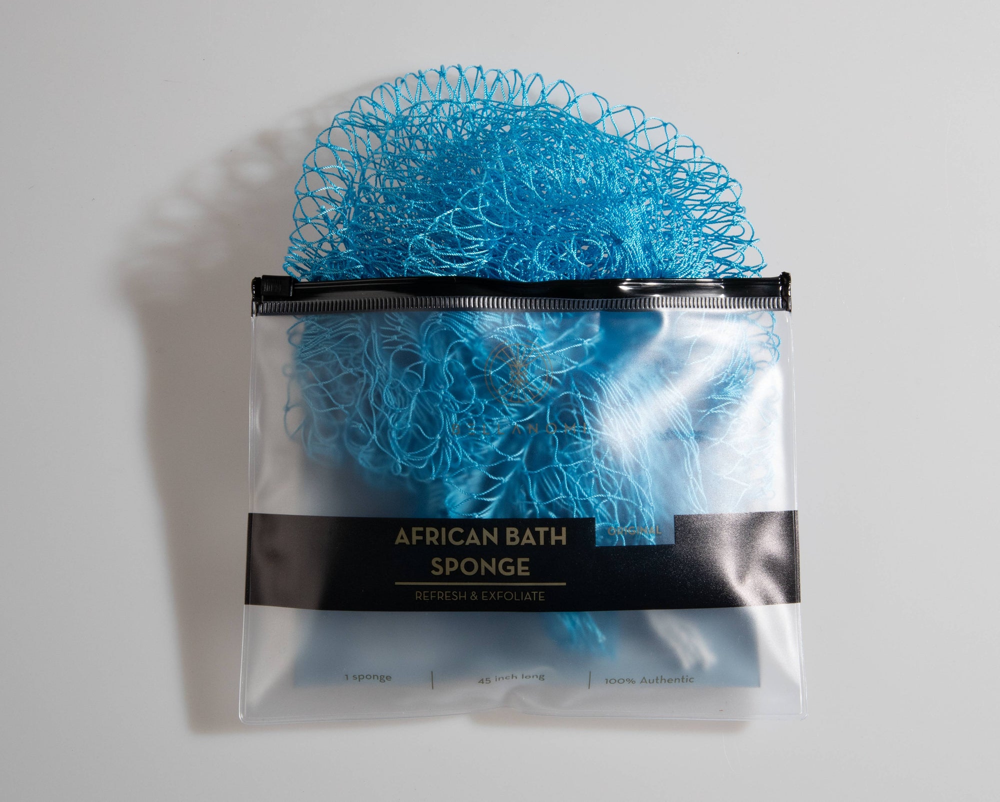 African Exfoliating Net Sponge (FOR SENSITIVE SKIN) 45" Long: PINEAPPLE