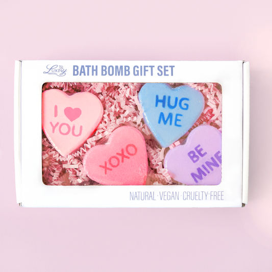 Bath Bomb | Gift Set | Four Bath Bomb | Heart | Hearts