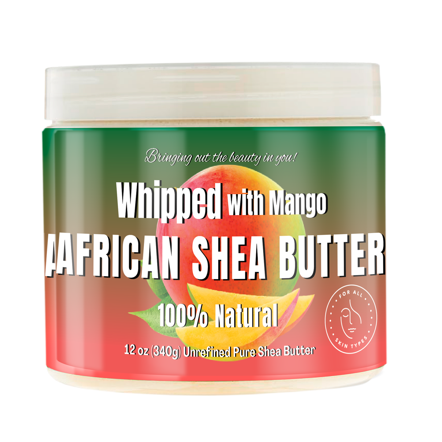 100% African Ivory Shea Butter Whipped - Mango, 12 oz