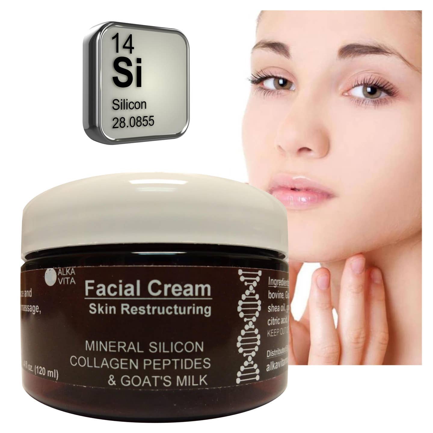 Facial Cream Silicon Collagen Peptide Skin Wrinkle Treatment