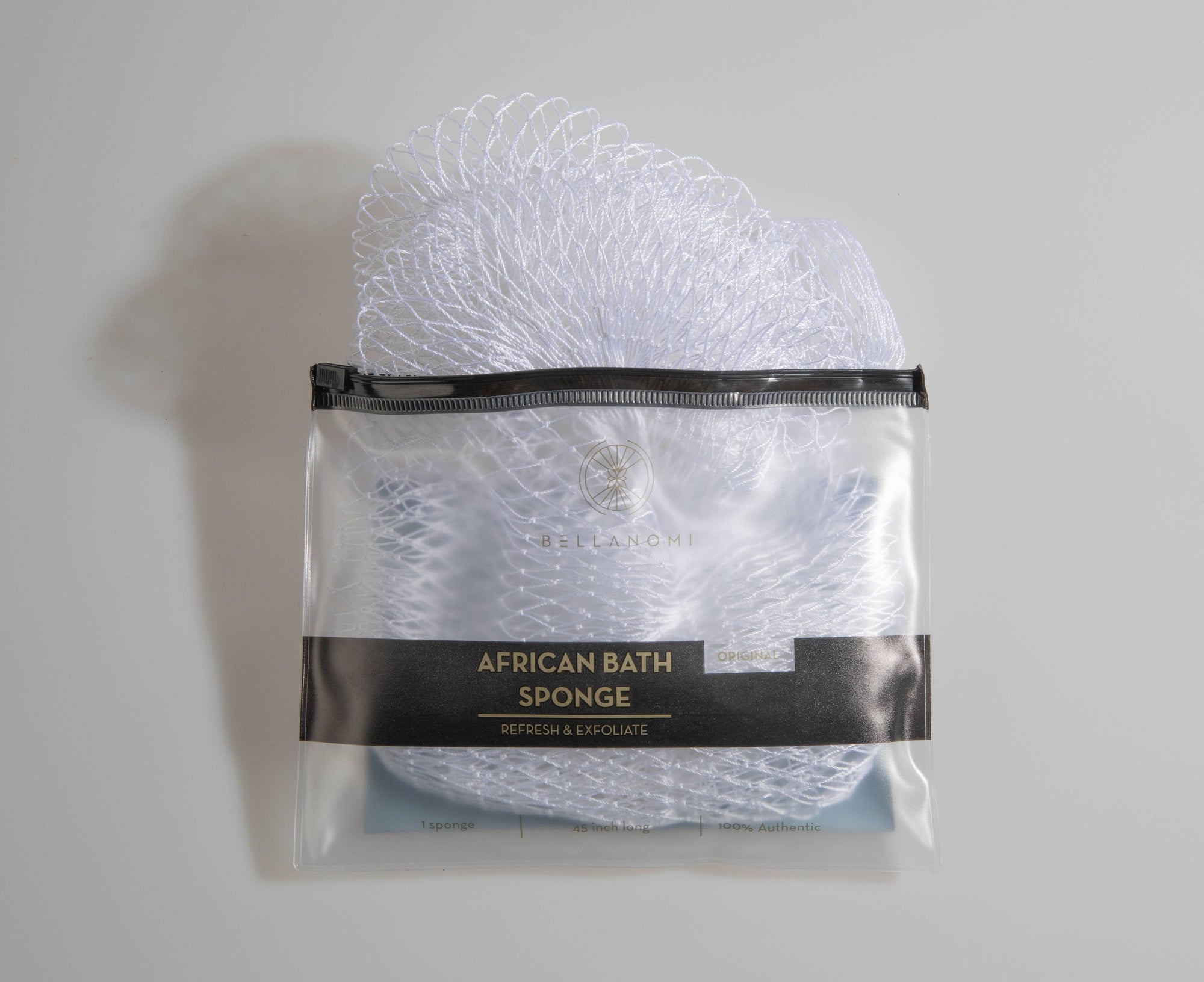 African Exfoliating Net Sponge (FOR SENSITIVE SKIN) 45" Long: PINEAPPLE