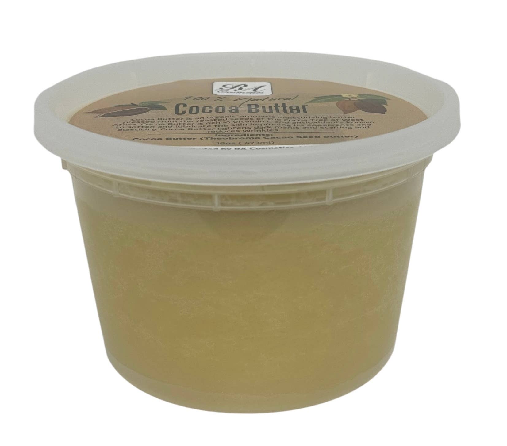 RA Cosmetics - Raw Cocoa Butter: 8oz