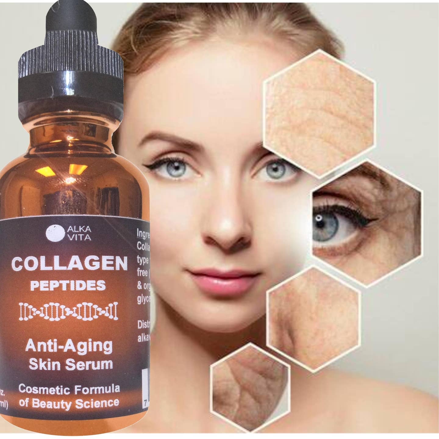 Collagen Peptides Serum Skin Facial Wrinkle Age Defying