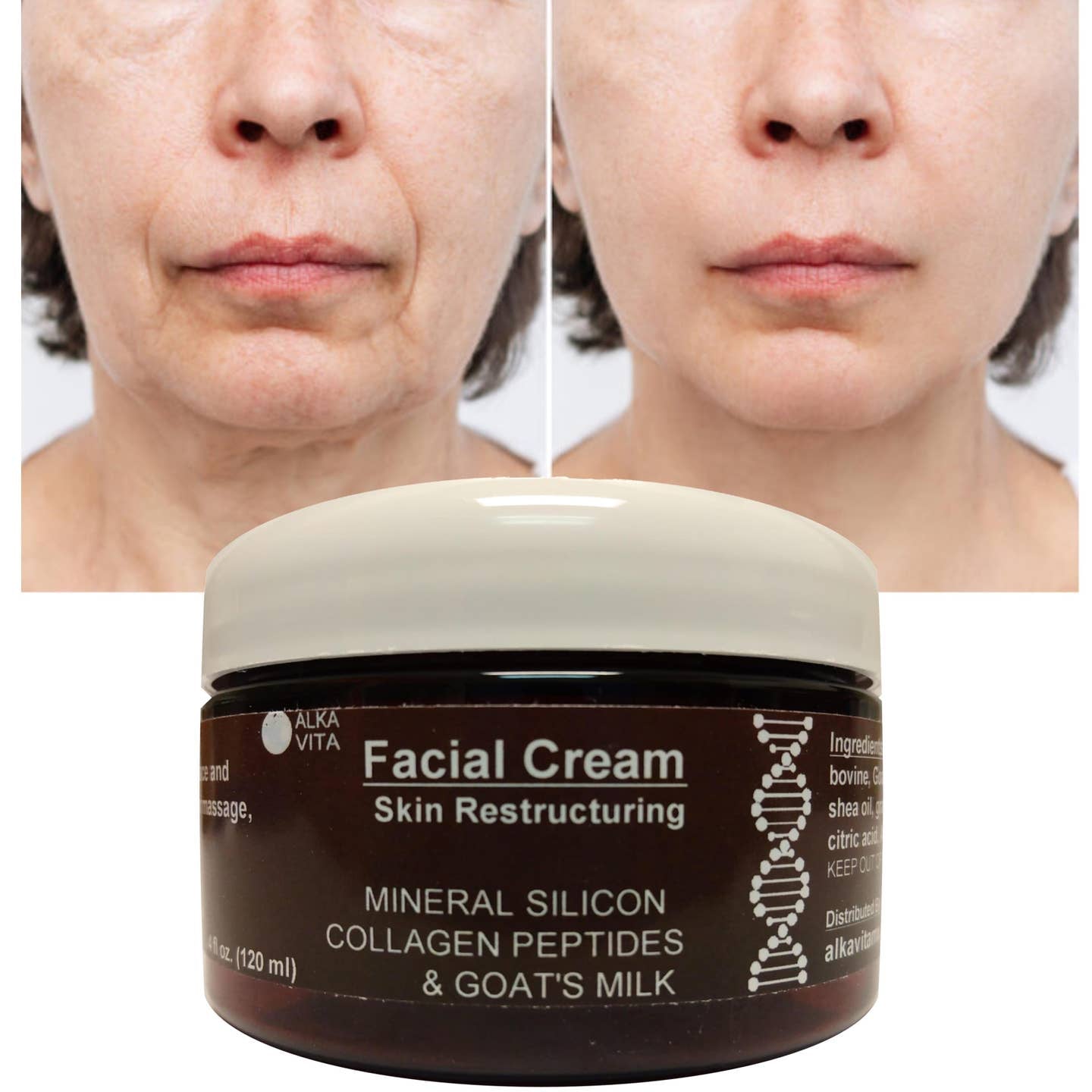 Facial Cream Silicon Collagen Peptide Skin Wrinkle Treatment