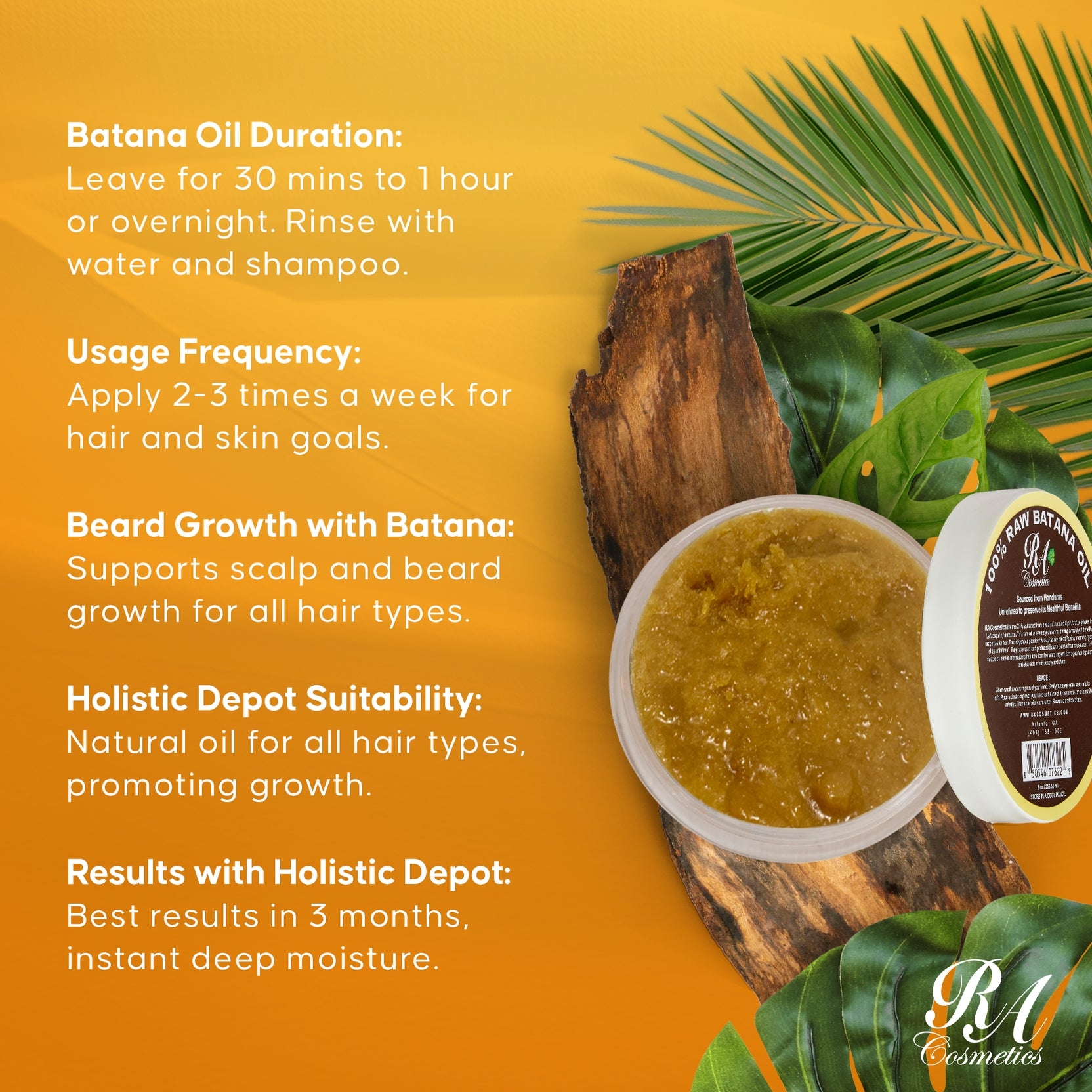 100% Raw Batana Oil, 8oz