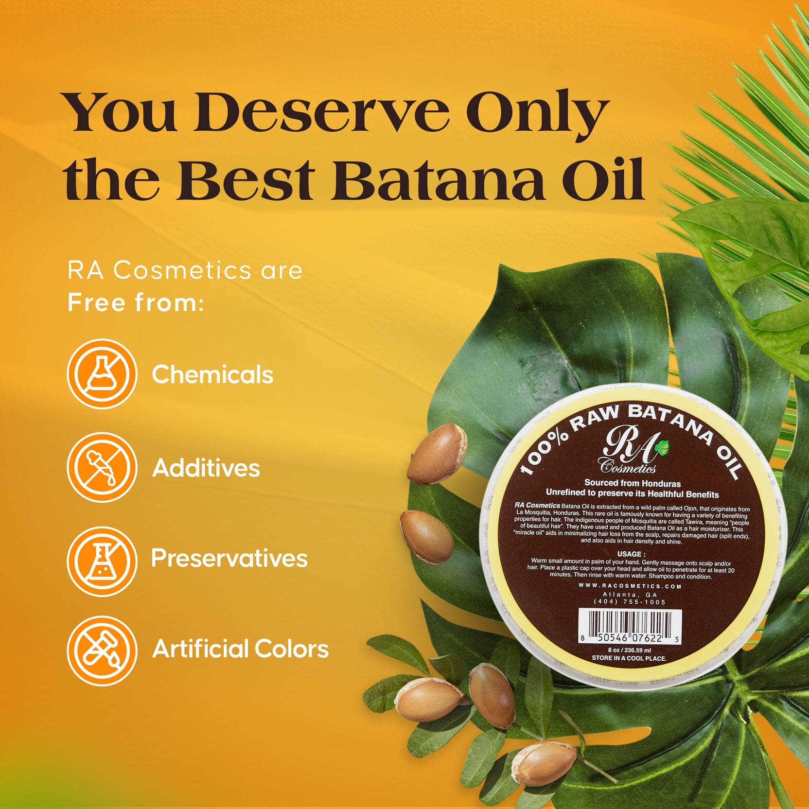 100% Raw Batana Oil, 8oz