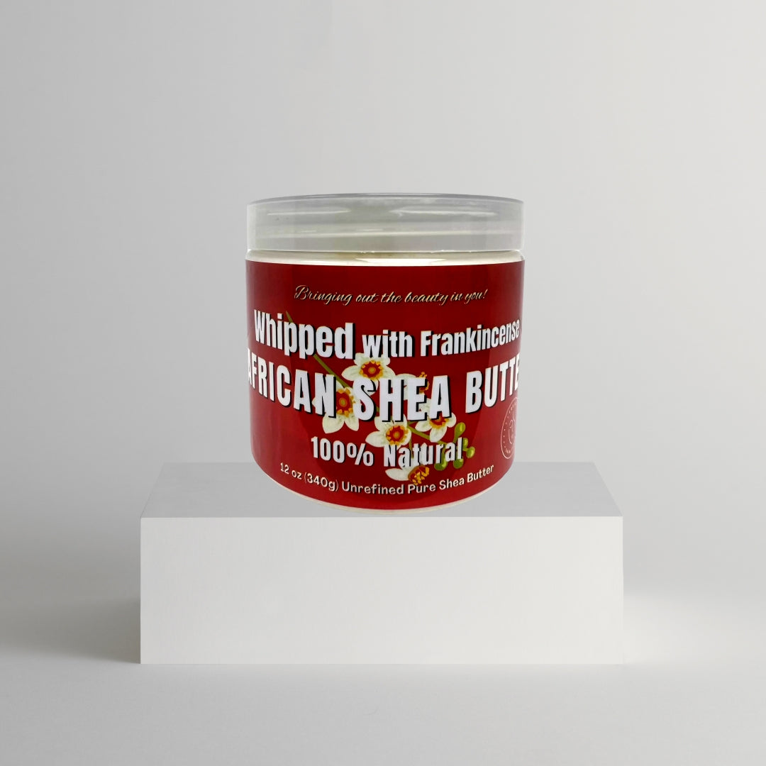 100% African Ivory Shea Butter Whipped - Frankincense, 12oz