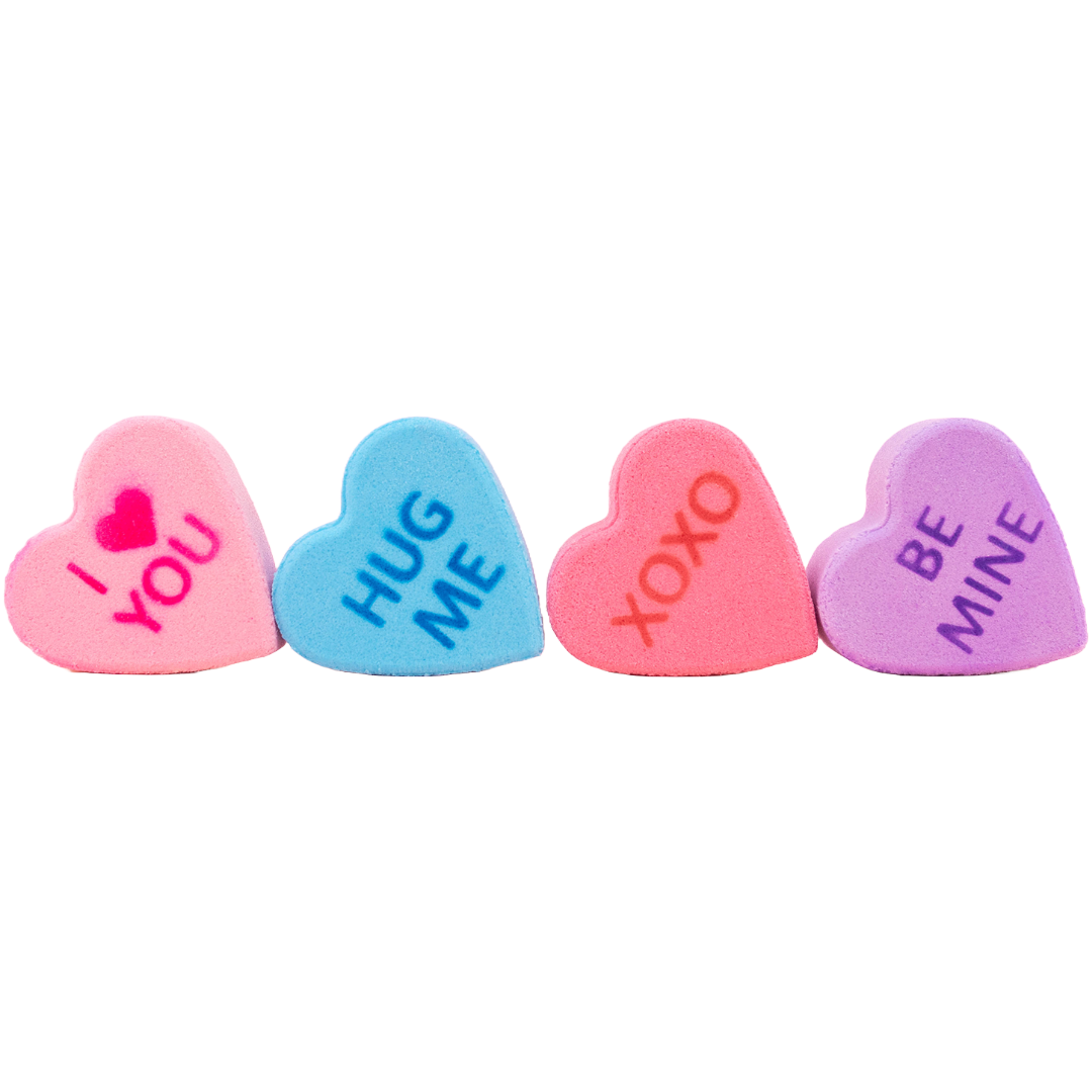 Bath Bomb | Gift Set | Four Bath Bomb | Heart | Hearts