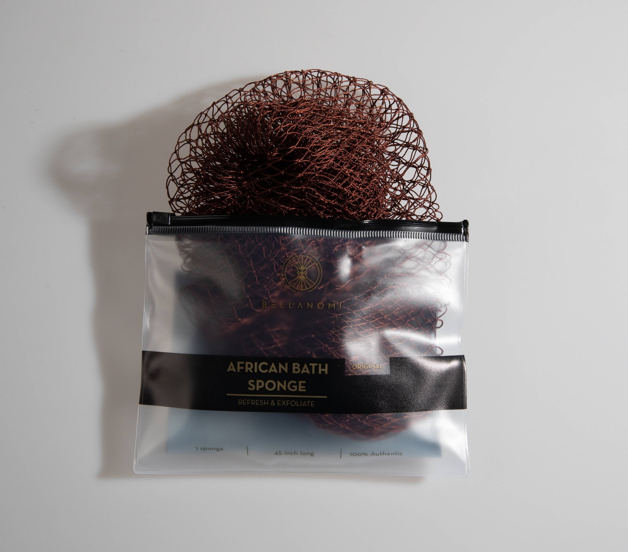 African Exfoliating Net Sponge (FOR SENSITIVE SKIN) 45" Long: PINEAPPLE