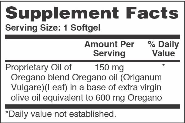 Oil of Oregano (Wild) 150mg (Non-gmo) 360 Softgels: 360 Softgels