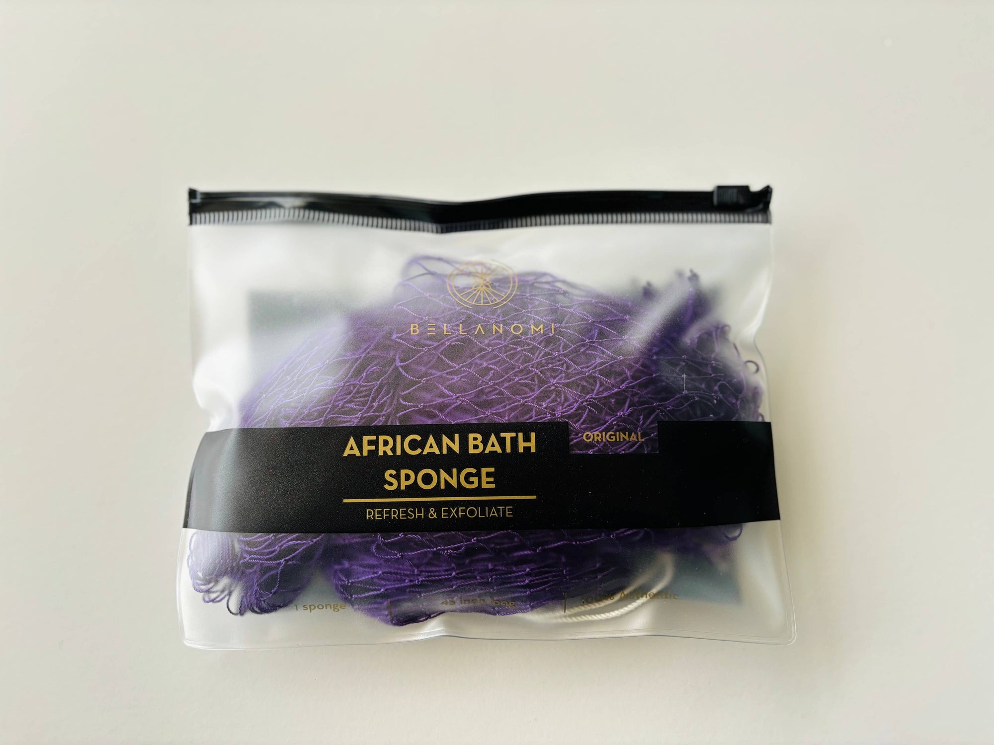 African Exfoliating Net Sponge (FOR SENSITIVE SKIN) 45" Long: PINEAPPLE