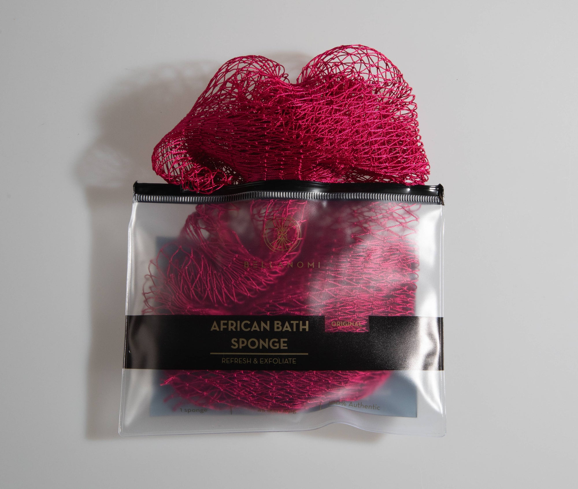 African Exfoliating Net Sponge (FOR SENSITIVE SKIN) 45" Long: PINEAPPLE