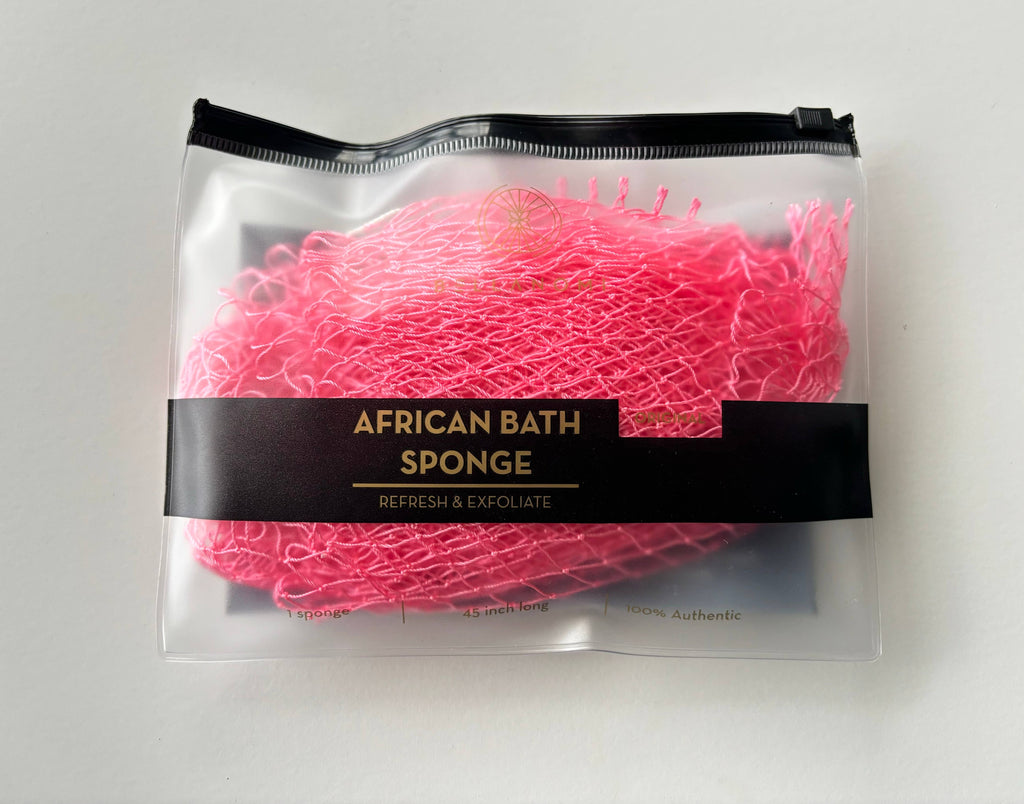 African Exfoliating Net Sponge (FOR SENSITIVE SKIN) 45" Long: PINEAPPLE
