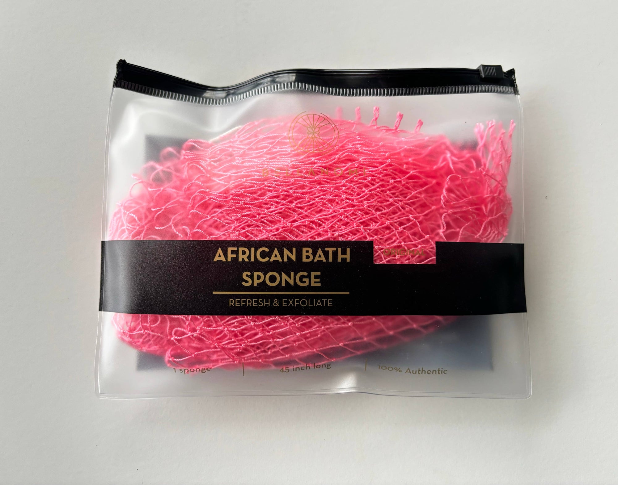 African Exfoliating Net Sponge (FOR SENSITIVE SKIN) 45" Long: PINEAPPLE