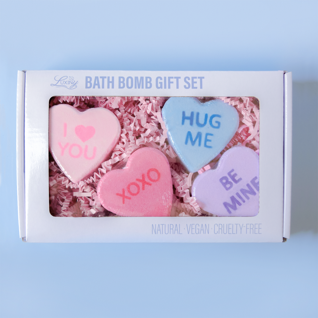 Bath Bomb | Gift Set | Four Bath Bomb | Heart | Hearts