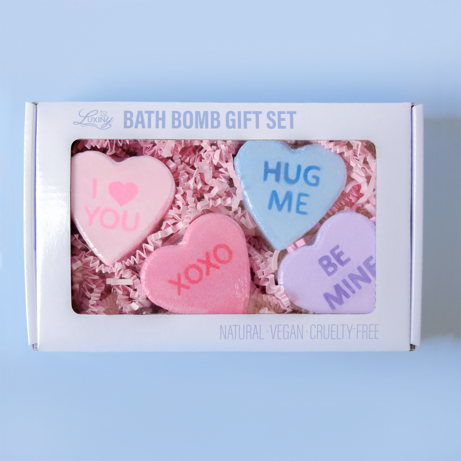 Bath Bomb | Gift Set | Four Bath Bomb | Heart | Hearts