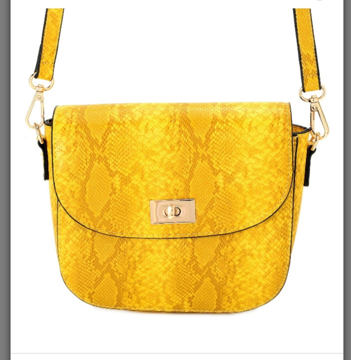 Mellow World "Cassidi" Faux Snakeskin Crossbody Bag