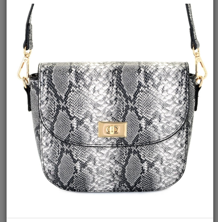 Mellow World "Cassidi" Faux Snakeskin Crossbody Bag