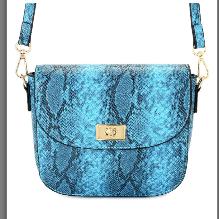 Mellow World "Cassidy" Faux Snakeskin Crossbody Bag