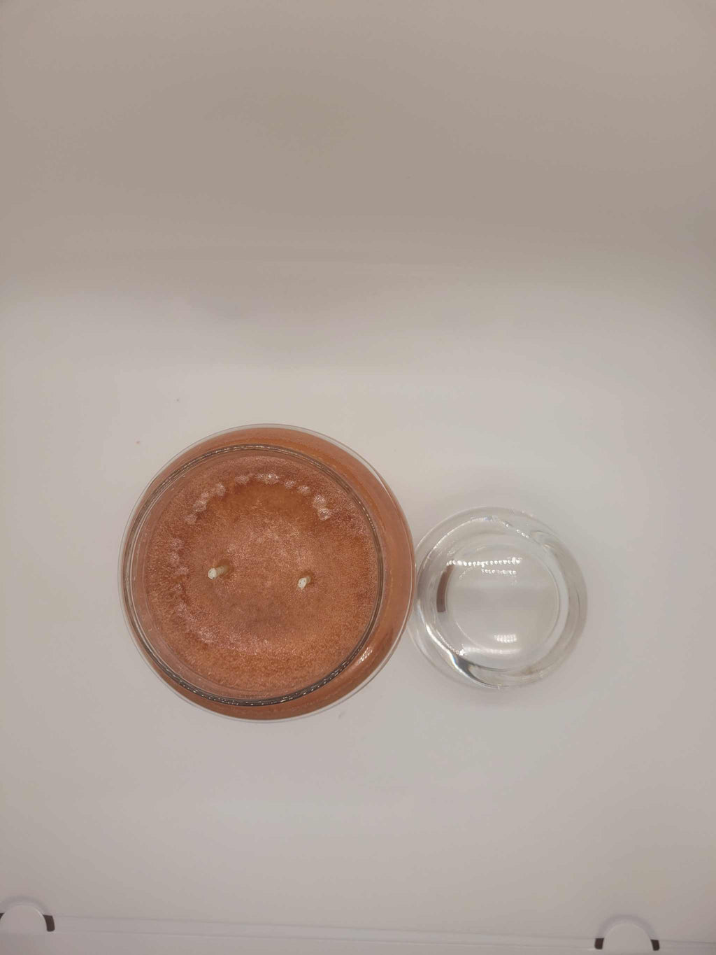 Cinnamon Buns Candles large soy candle in clear glass jar with domed lid and two wicks